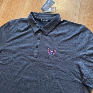 NEW- Travis Mathew Washington Capitals Performance Polo Collared Golf Shirt- 2XL